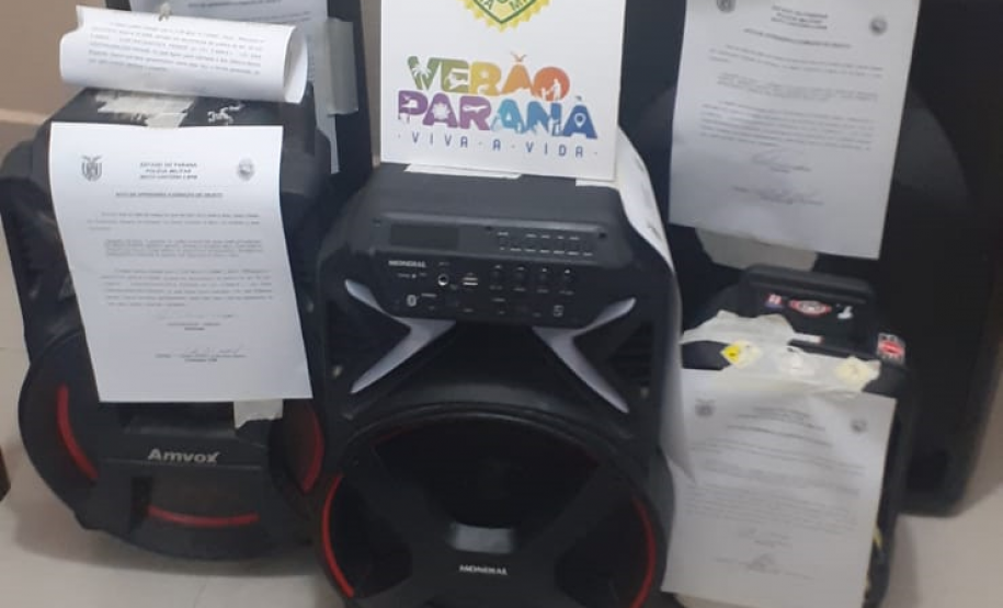 AIFU aborda mais de 200 pessoas e apreende 36 conjuntos de som durante o feriado de Carnaval, no Litoral