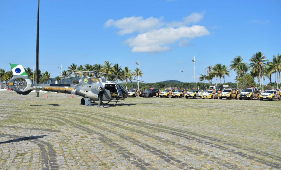 Com apoio de helicóptero e 50 viaturas, PM desencadeia megaoperação no Litoral