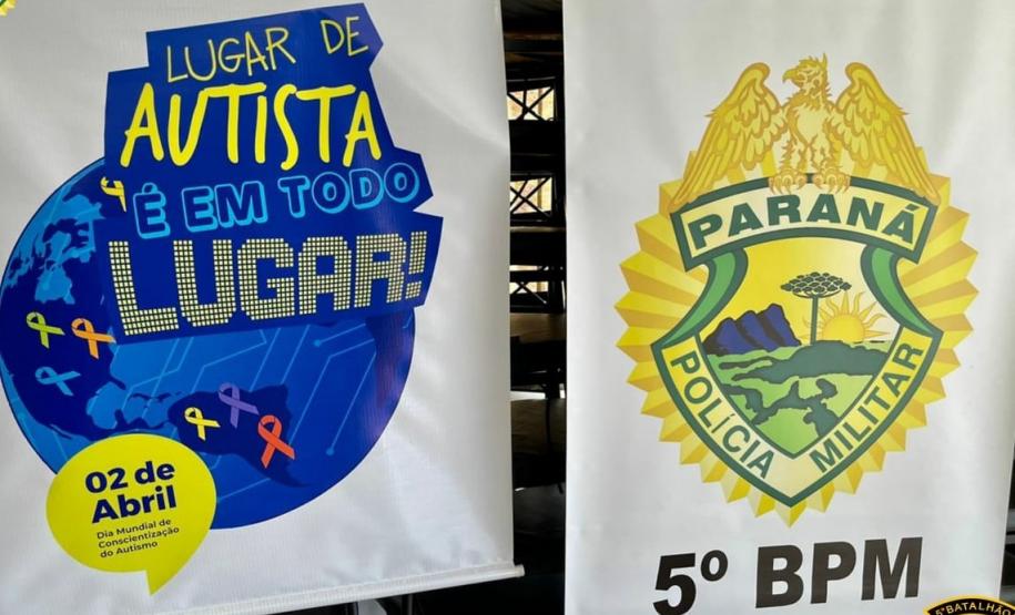 Batalhão da PM abre espaço para a Semana Mundial de Conscientização ao Autismo em estande na ExpoLondrina