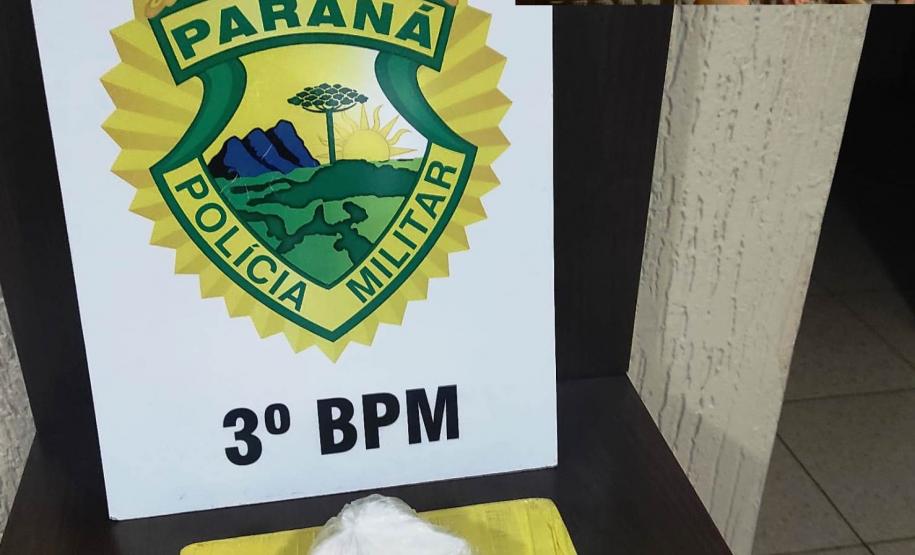 Homem é preso por tráfico de cocaína durante abordagem em Vitorino-PR