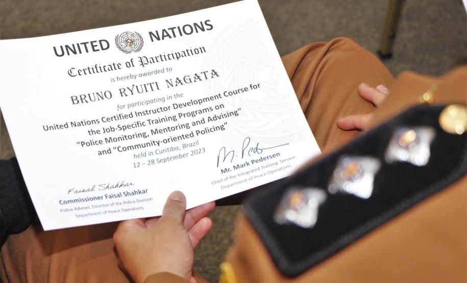 Polícia Militar do Paraná é escolhida pela ONU para sediar curso de capacitação de policiais para atuarem em missões de paz.