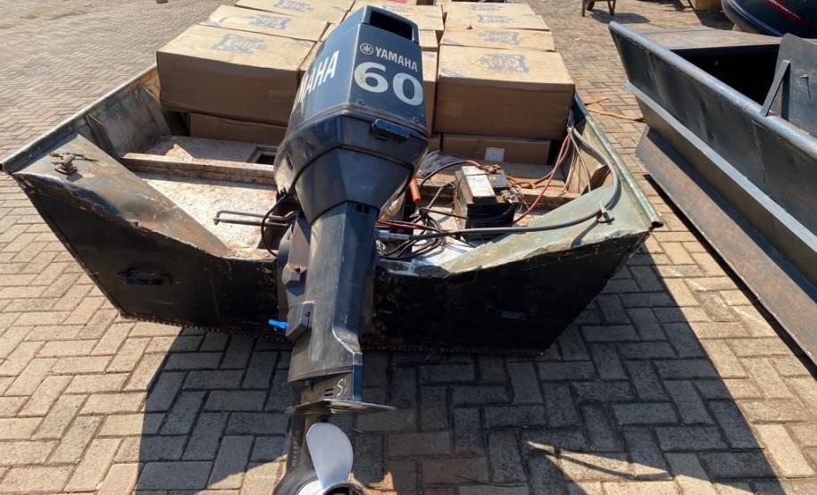 Ação conjunta na região de fronteira resulta na apreensão de 1,2 mil caixas de cigarros e num prejuízo de R$ 3 milhões ao crime.