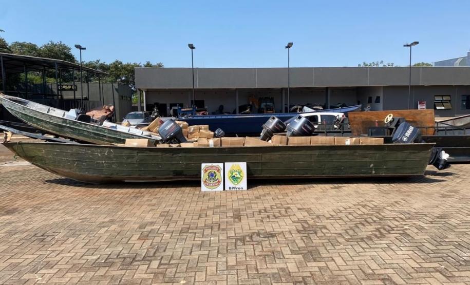 Ação conjunta na região de fronteira resulta na apreensão de 1,2 mil caixas de cigarros e num prejuízo de R$ 3 milhões ao crime.