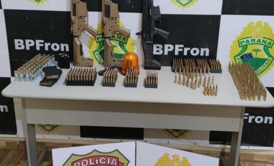 BPFron e PF realizam grande apreensão de drogas e armas.
