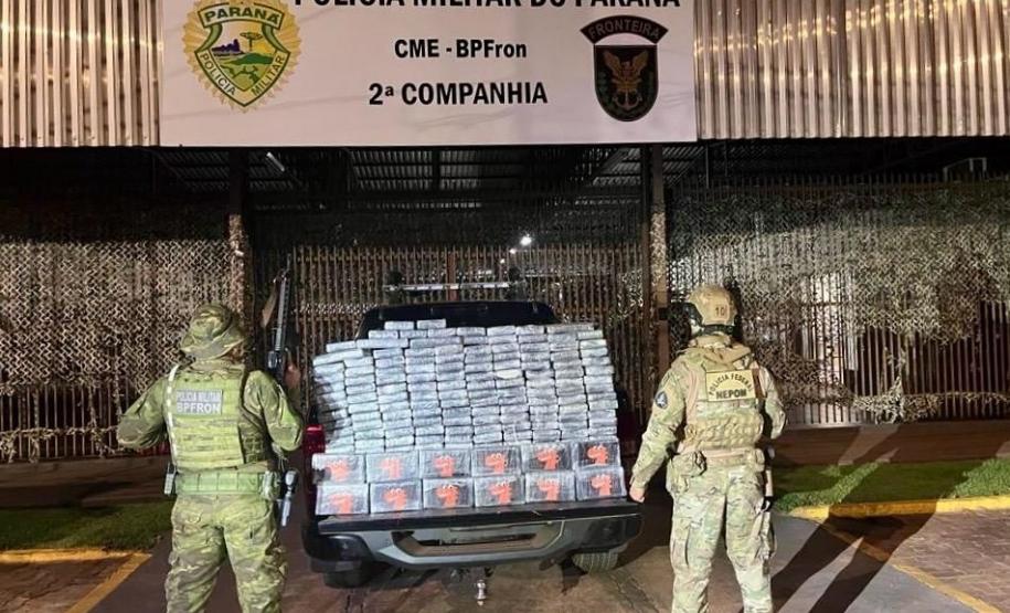 Apreensões da PMPR resultam na apreensão de 366 quilos de drogas