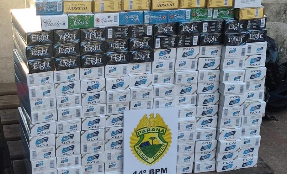 Apreensão de cigarros e drogas na região Oeste.