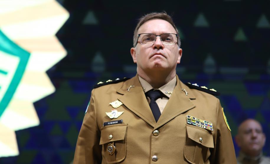 O Coronel André Cristiano Dorecki, que estava à frente do 3º CRPM, transmitiu oficialmente o comando ao Tenente-Coronel Carlos Alberto Rocha