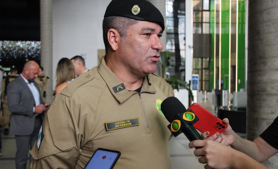 O Coronel André Cristiano Dorecki, que estava à frente do 3º CRPM, transmitiu oficialmente o comando ao Tenente-Coronel Carlos Alberto Rocha