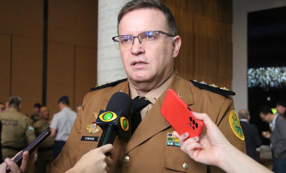 O Coronel André Cristiano Dorecki, que estava à frente do 3º CRPM, transmitiu oficialmente o comando ao Tenente-Coronel Carlos Alberto Rocha