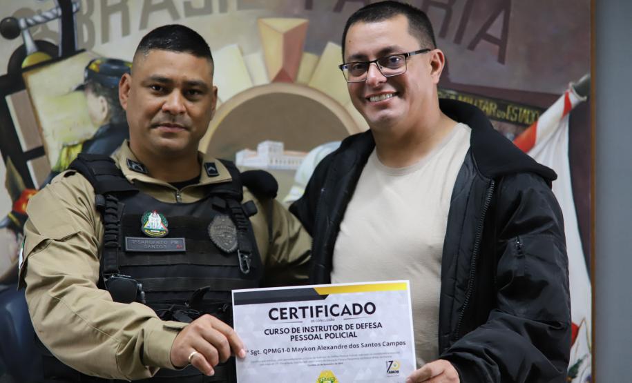 Formatura do Curso de Capacitação em Instrutor de Defesa Pessoal Policial marca fortalecimento da doutrina na PMPR