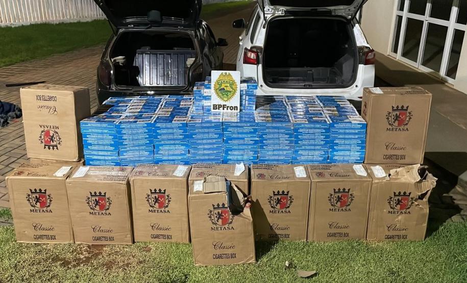 BPFRON apreende mais de 2 mil pacotes de cigarros contrabandeados durante a Operação Protetor