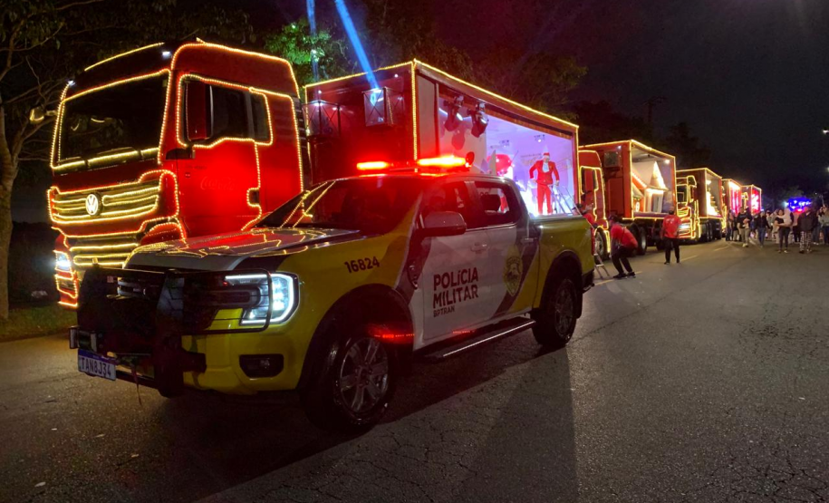 Batalhão de Polícia de Trânsito Realiza Escolta da Caravana de Natal Coca-Cola