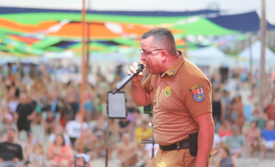 Banda da Polícia Militar do Paraná (PMPR) se apresentou no Palco Sunset