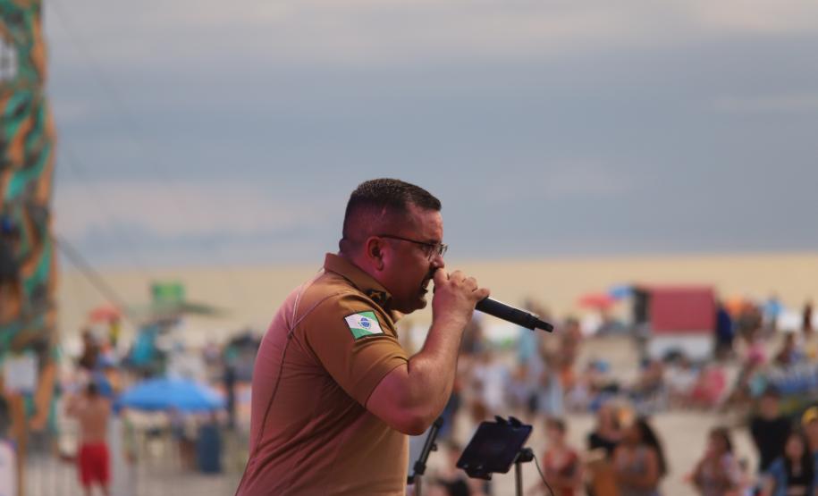 Banda da Polícia Militar do Paraná (PMPR) se apresentou no Palco Sunset