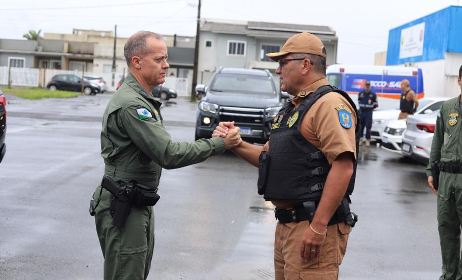 O coronel Jefferson Silva, acompanhado pelo Chefe do Estado-Maior, coronel Paulo Roberto Lima, realizaram encontros para acompanhar de perto as atividades