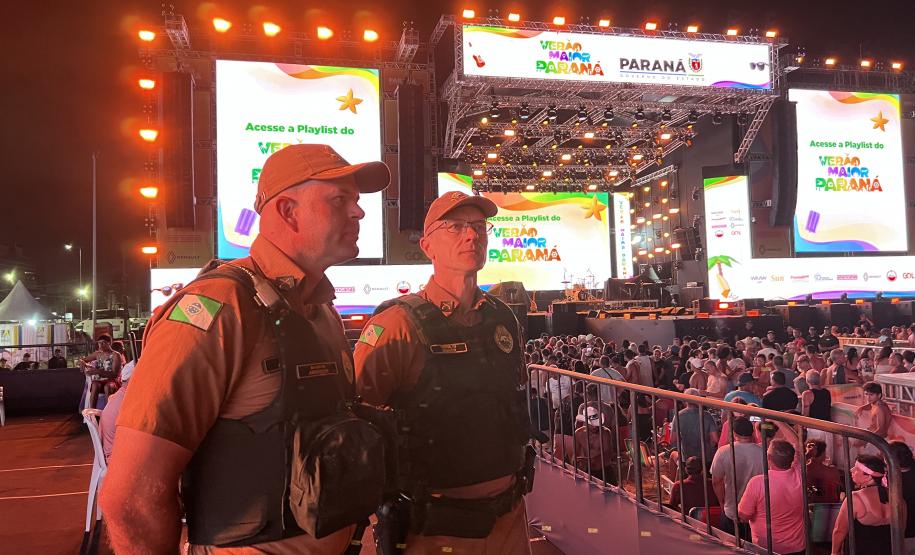 Polícia Militar do Paraná garante a segurança no penúltimo fim de semana de shows do Verão Maior
