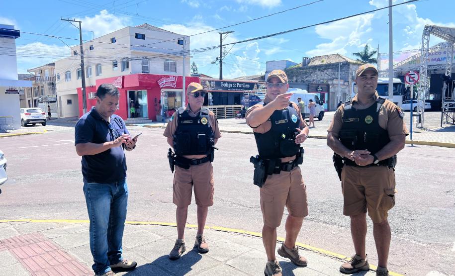 Chefe do Estado-Maior da PMPR realiza visita técnica aos locais do Carnaval 2025 em Guaratuba