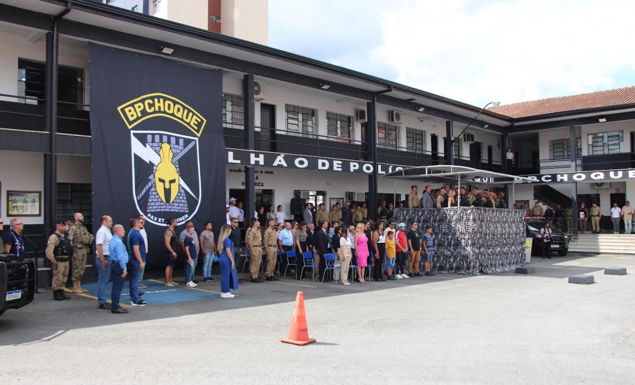 Polícia Militar do Paraná realiza solenidade que marca passagem de comando no Batalhão de Polícia de Choque
