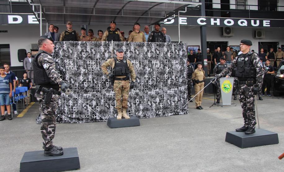 Polícia Militar do Paraná realiza solenidade que marca passagem de comando no Batalhão de Polícia de Choque