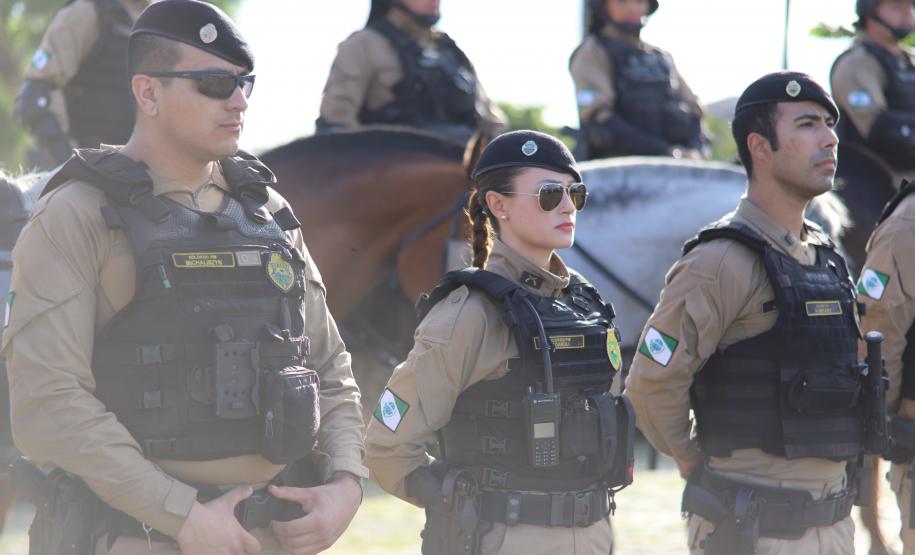 A atuação da PMPR contou com diversas modalidades de policiamento
