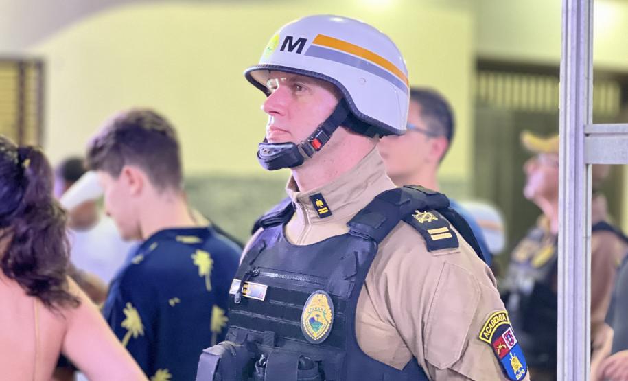 A presença ostensiva da corporação garantiu um ambiente seguro para todos os 8000 mil moradores e turistas