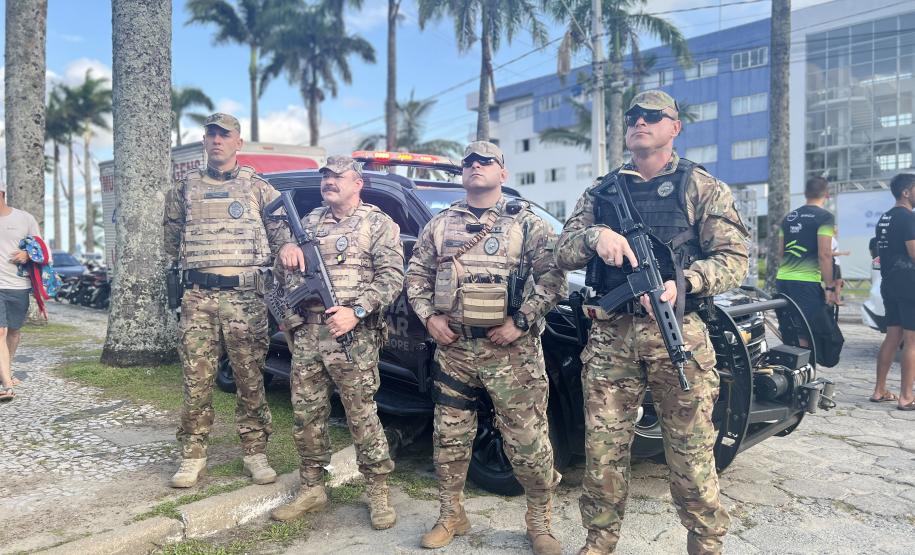 Para assegurar que a prova ocorresse com tranquilidade, a PMPR mobilizou efetivo de diferentes unidades