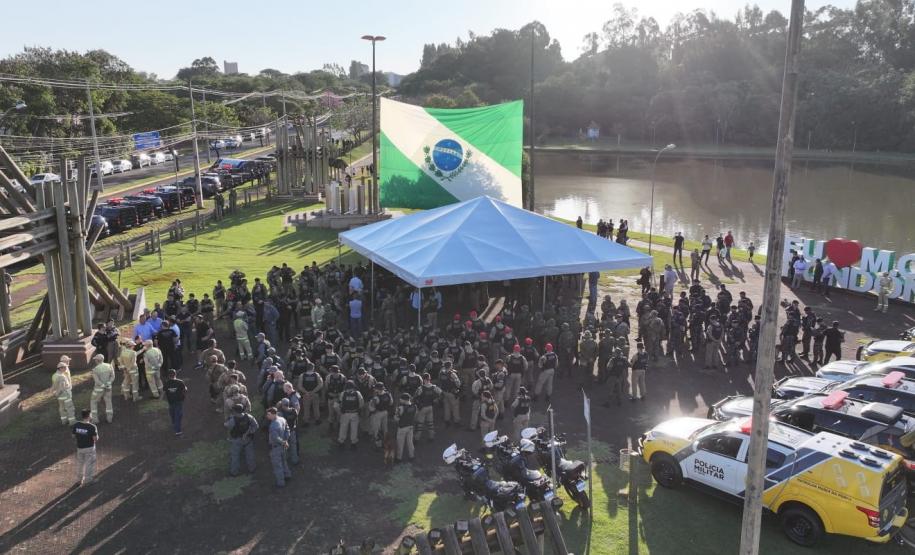 Atuação conta com drones, cães e helicópteros para ampliar a presença policial