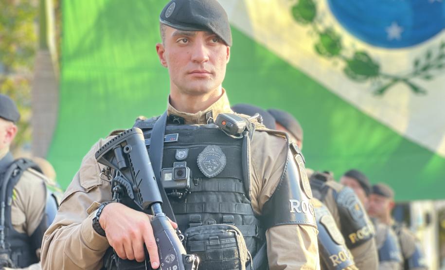 A Polícia Militar participa de maneira estratégica, empregando seu efetivo e unidades especializadas