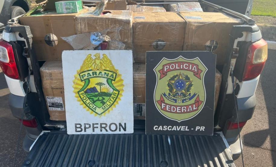 Polícia Militar do Paraná apreende veículo carregado com mais de 13 mil cigarros eletrônicos em Céu Azul
