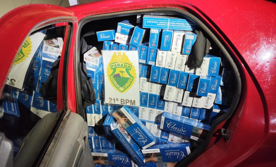PMPR apreende carga de cigarros na fronteira com a Argentina
