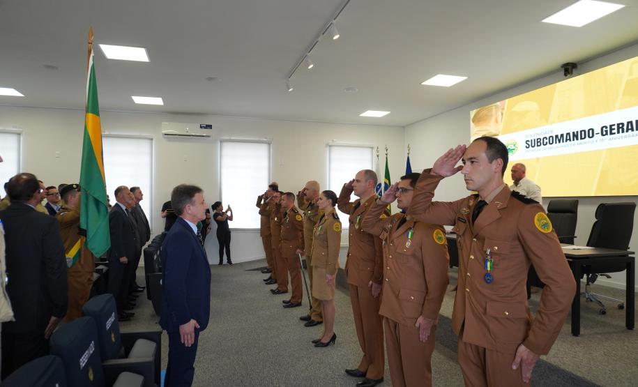Polícia Militar do Paraná realiza solenidade para comemorar 15° aniversário do Subcomando-Geral da corporação