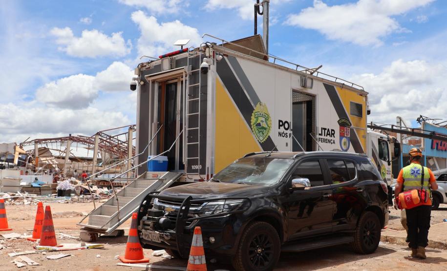 Polícia Militar do Paraná intensifica apoio às vítimas do tornado em Rio Bonito do Iguaçu