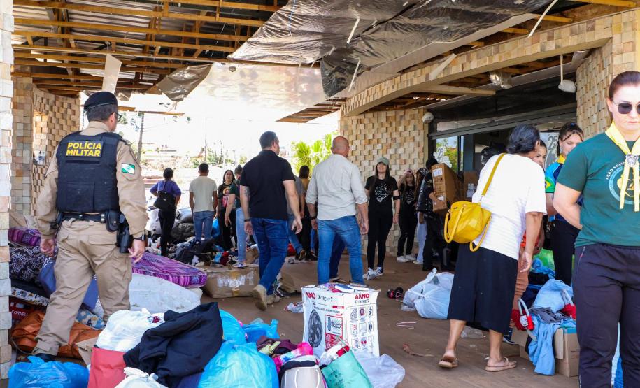 Polícia Militar do Paraná intensifica apoio às vítimas do tornado em Rio Bonito do Iguaçu
