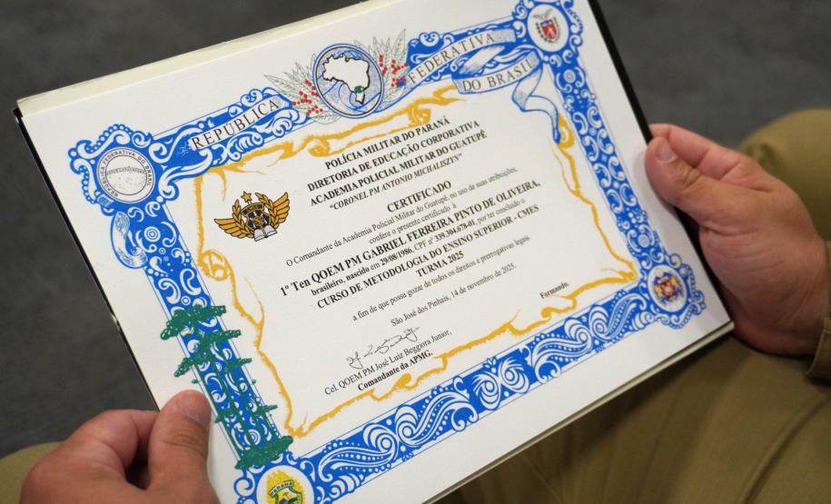 PMPR realiza formatura do Curso de Metodologia do Ensino Superior – CMES 2025