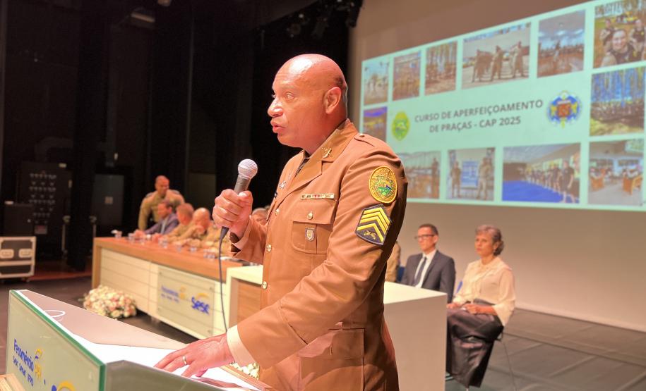 O evento marcou a conclusão da formação de sargentos de diversas regiões do estado