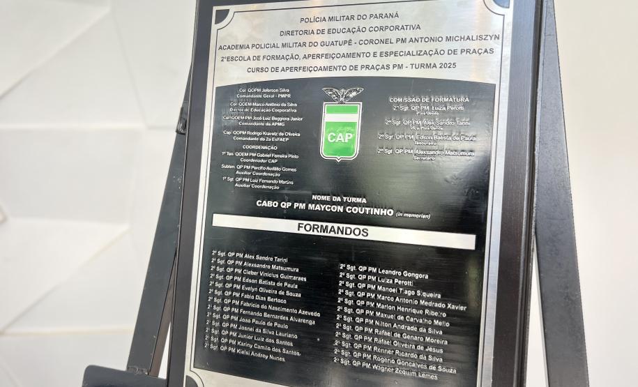 O evento marcou a conclusão da formação de sargentos de diversas regiões do estado