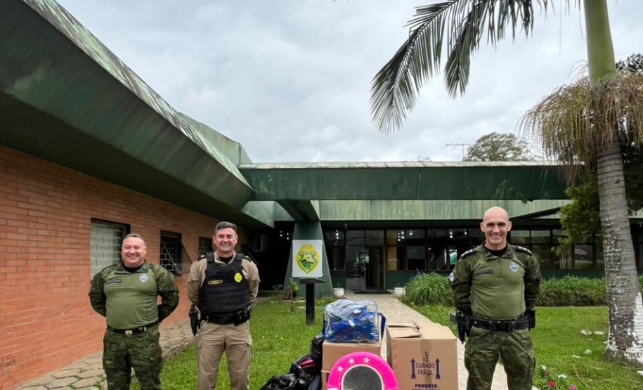 PMPR arrecada brinquedos e ração para famílias e animais de Rio Bonito do Iguaçu; doações seguem até 14 de dezembro