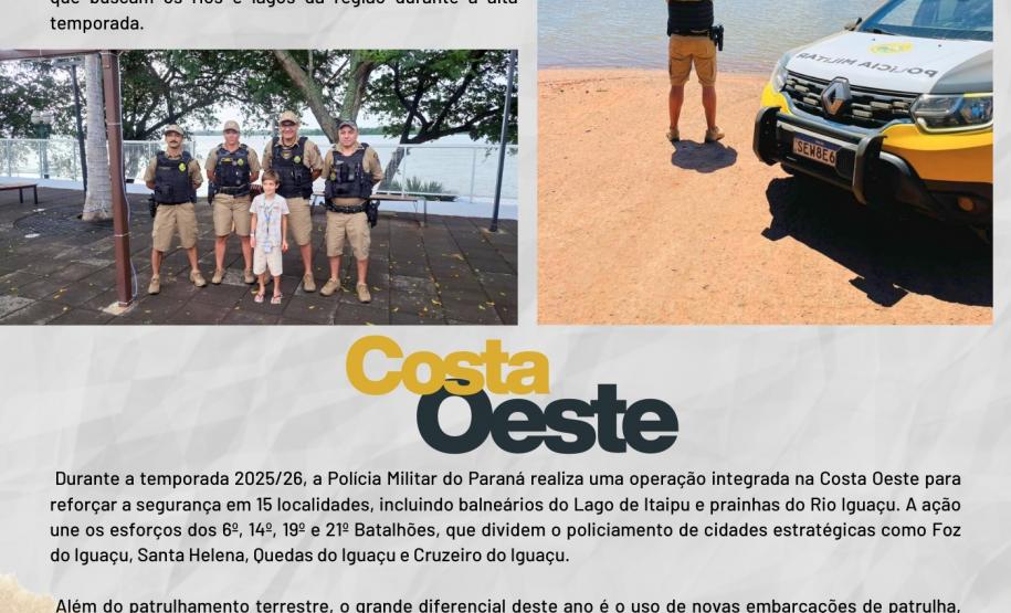 Com periodicidade semanal ao longo de toda a operação, a publicação destaca o trabalho técnico, humano e profissional dos homens e mulheres da PMPR