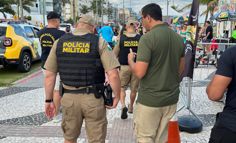 Comandante-Geral da PMPR e SESP acompanham blitz educativa de trânsito em Caiobá