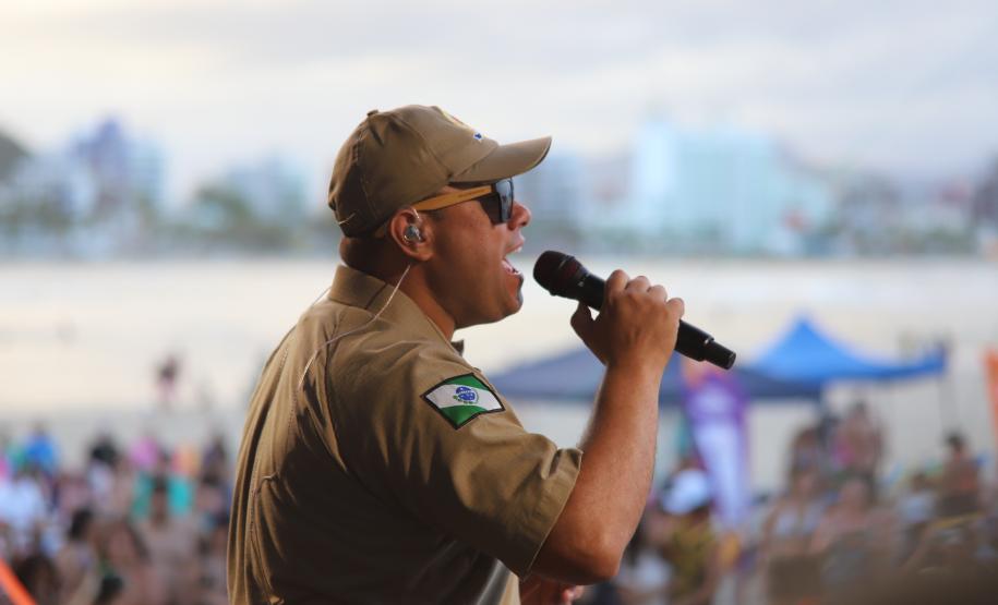 O espetáculo aconteceu no Palco Sunset, instalado no Morro do Cristo