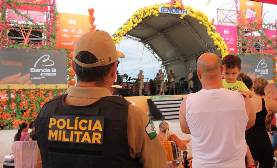 Comandante-geral da PMPR prestigia Banda de Música da PMPR na Arena Mundo RIC em Caiobá