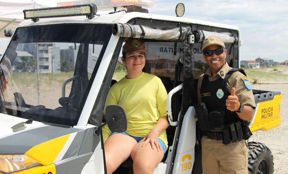 UTVs aproximam PMPR das famílias em Ipanema, Pontal do Paraná.