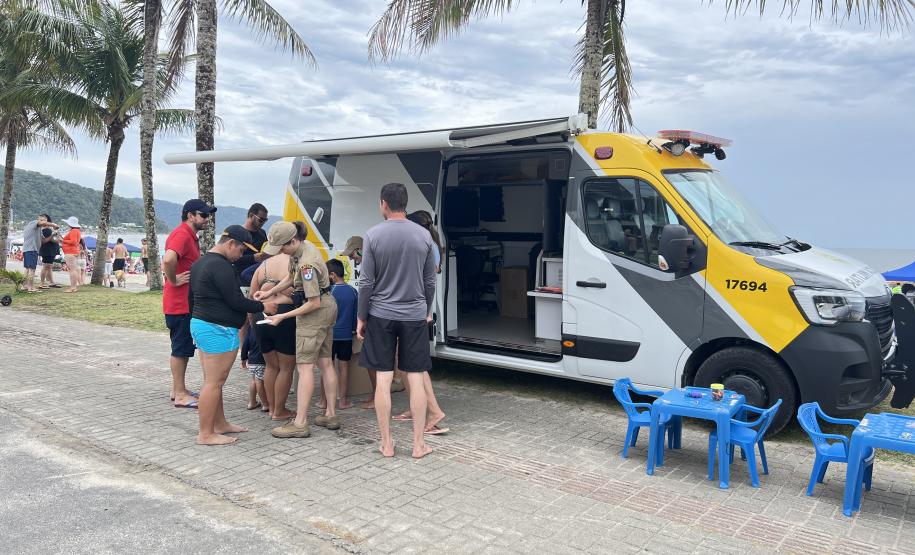 Durante a ação, os policiais militares interagiram de forma direta e acolhedora com moradores e veranistas