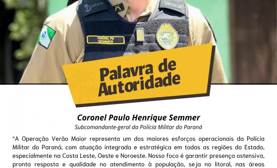 Ao longo de toda a operação, o informativo seguirá com divulgação semanal, destacando o trabalho técnico, humano e profissional dos homens e mulheres da PMPR