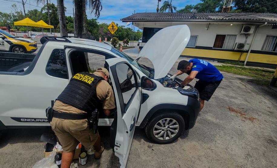 Monitoramento do Olho Vivo leva PMPR a recuperar no Litoral carro furtado em São Paulo