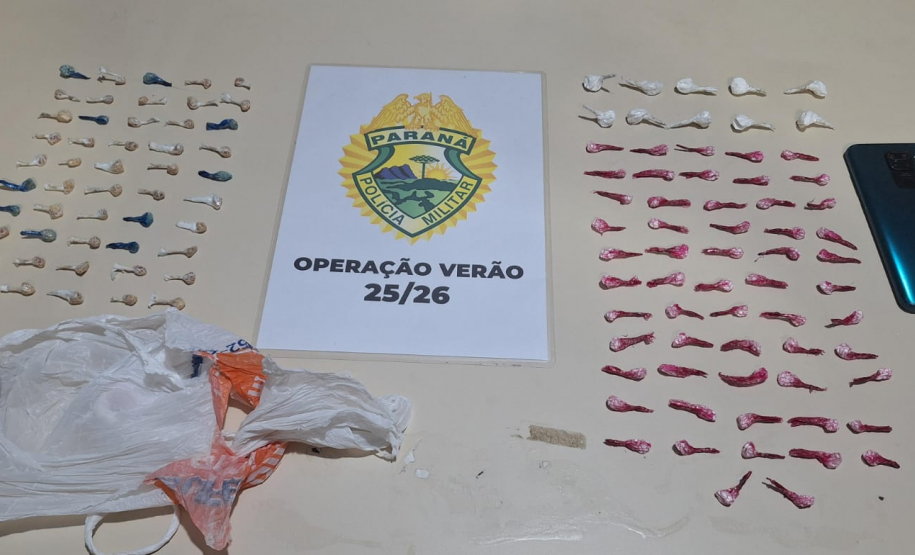 PMPR prende homem e apreende crack e cocaína durante patrulhamento em Pontal do Paraná