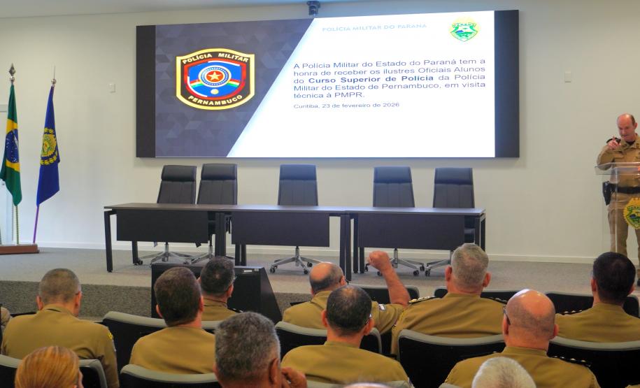 PMPR recebe visita técnica de oficiais da Polícia Militar de Pernambuco no Paraná