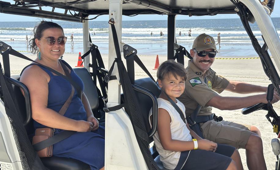 Voltinha UTV PMPR aproxima Polícia Militar da comunidade em ação educativa em Guaratuba