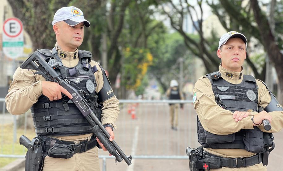 A atuação da PMPR teve início ainda nas primeiras horas da manhã, com reforço no policiamento desde as 8h até as 22H