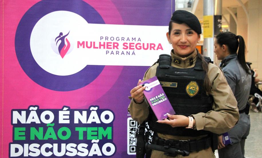 PMPR e Forças de Segurança Intensificam Ações de Proteção à Mulher durante evento da SESP no Shopping Estação